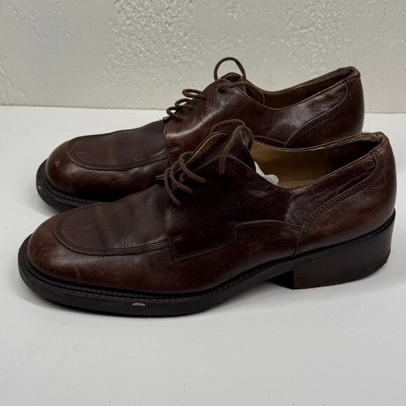 Kenneth Cole New York Mens Oxford Shoes Brown Leather Lace Up Size 11.5M - Picture 4 of 12